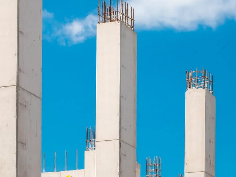 construção de pilares